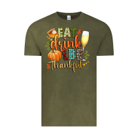 Vintage Olive eat drink and be thankful Vintage Tee - CowGirlArtShop