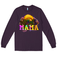 Plum softball mama Long Sleeve Tee - OliviaCreatesArt