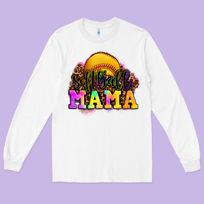 Softball Mama Long Sleeve Tee Designed By Oliviacreatesart