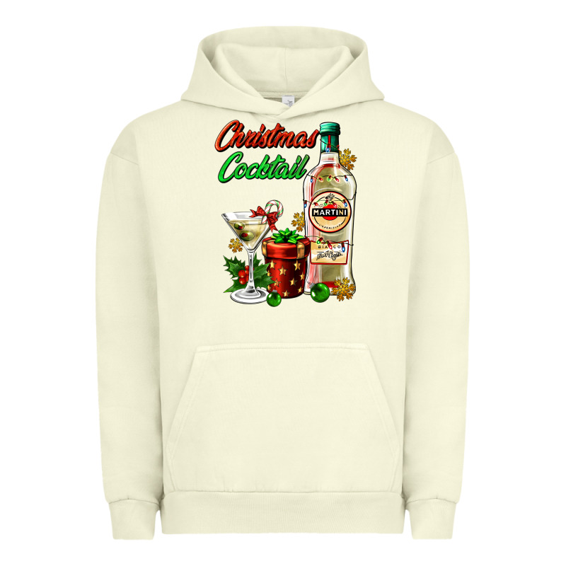 Christmas Cocktail Martini And Gift Urban Hoodie by AdoDesignShop | Teevron