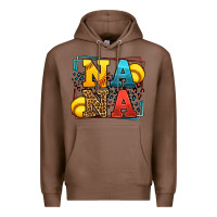 Chestnut Softball nana leopard frame Premium Hoodie - LillyAllenDesigns