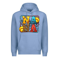 Colony Blue Softball nana leopard frame Premium Hoodie - LillyAllenDesigns