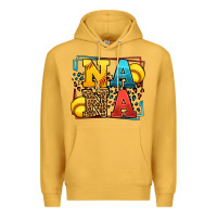 Mustard Softball nana leopard frame Premium Hoodie - LillyAllenDesigns