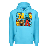 Ocean Blue Softball nana leopard frame Premium Hoodie - LillyAllenDesigns