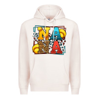 Pale Pink Softball nana leopard frame Premium Hoodie - LillyAllenDesigns
