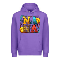 Purple Softball nana leopard frame Premium Hoodie - LillyAllenDesigns