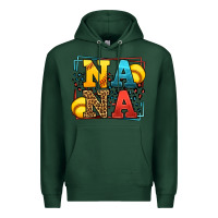 Sports Green Softball nana leopard frame Premium Hoodie - LillyAllenDesigns