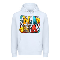White Softball nana leopard frame Premium Hoodie - LillyAllenDesigns