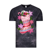 Cloud Black pink christmas socks Vintage Tee - CowGirlArtShop