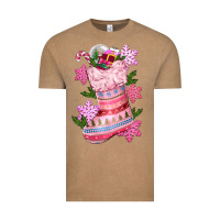 Vintage Coffee pink christmas socks Vintage Tee - CowGirlArtShop