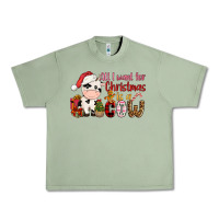 Oil Green all want for christmas is a cow Urban Heavy Tee - CowGirlArtShop