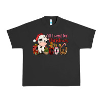 Pigment Black all want for christmas is a cow Urban Heavy Tee - CowGirlArtShop
