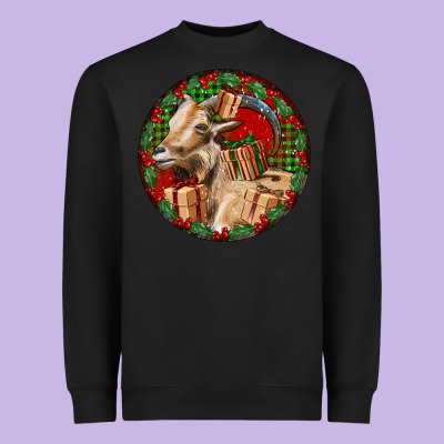 Spanish Goat Christmas Heavyweight Sweatshirt Designed By Lillyallendesigns