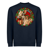 Navy Spanish Goat Christmas Heavyweight Sweatshirt - LillyAllenDesigns