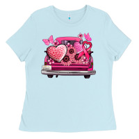 Baby Blue cancer truck back view Ladies Tee - NancyCooperArtShop