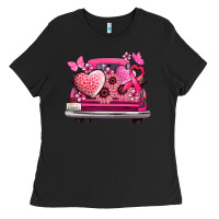 Black cancer truck back view Ladies Tee - NancyCooperArtShop