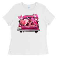 White cancer truck back view Ladies Tee - NancyCooperArtShop