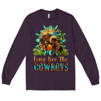 Plum long live the cowboys Long Sleeve Tee - OliviaCreatesArt