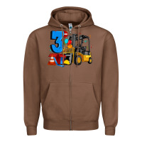 Chestnut forklift birthday three Zipper Hoodie - Artiststas