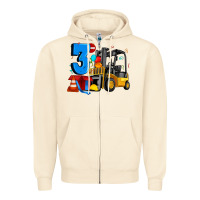 Sandshell forklift birthday three Zipper Hoodie - Artiststas