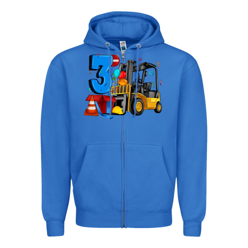 Forklift Birthday Three Zipper Hoodie by Artiststas | Teevron