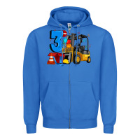 True Royal forklift birthday three Zipper Hoodie - Artiststas