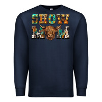 Navy show mom scottish cattle Premium Sweatshirt - BarkalooDesign