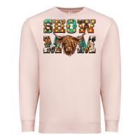 Pale Pink show mom scottish cattle Premium Sweatshirt - BarkalooDesign