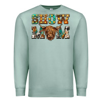 Seafoam show mom scottish cattle Premium Sweatshirt - BarkalooDesign