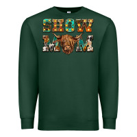 Sports Green show mom scottish cattle Premium Sweatshirt - BarkalooDesign