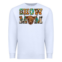 White show mom scottish cattle Premium Sweatshirt - BarkalooDesign