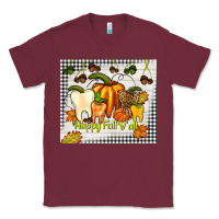 Burgundy happy fall y'all teeth Classic Tee - TumblerDesignByShophia