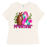 Bone Previvor Breast Cancer Ladies Tee - NancyCooperArtShop