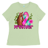 Matcha Previvor Breast Cancer Ladies Tee - NancyCooperArtShop