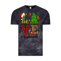 Cloud Black love teacher life christmas Vintage Tee - CowGirlArtShop