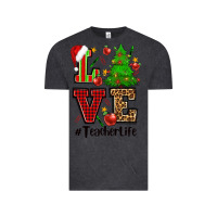 Vintage Black love teacher life christmas Vintage Tee - CowGirlArtShop
