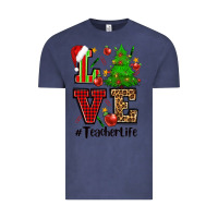 Vintage Denim love teacher life christmas Vintage Tee - CowGirlArtShop