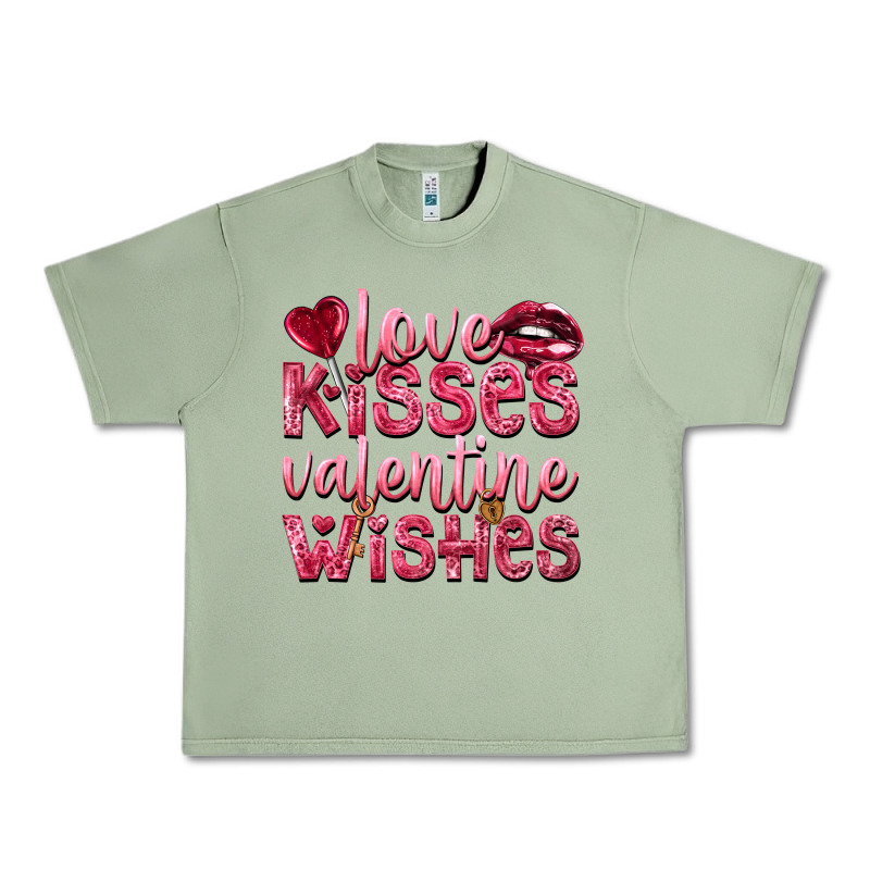 Love Kisses Valentine Wishes Valentine's Day Urban Heavy Tee by HowdyJamesFarm | Teevron