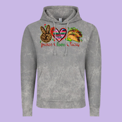 Peace Love Tacos Mexico Vintage Hoodie Designed By Howdyjamesfarm