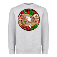 Heather Grey Nubian Goat Christmas Heavyweight Sweatshirt - LillyAllenDesigns