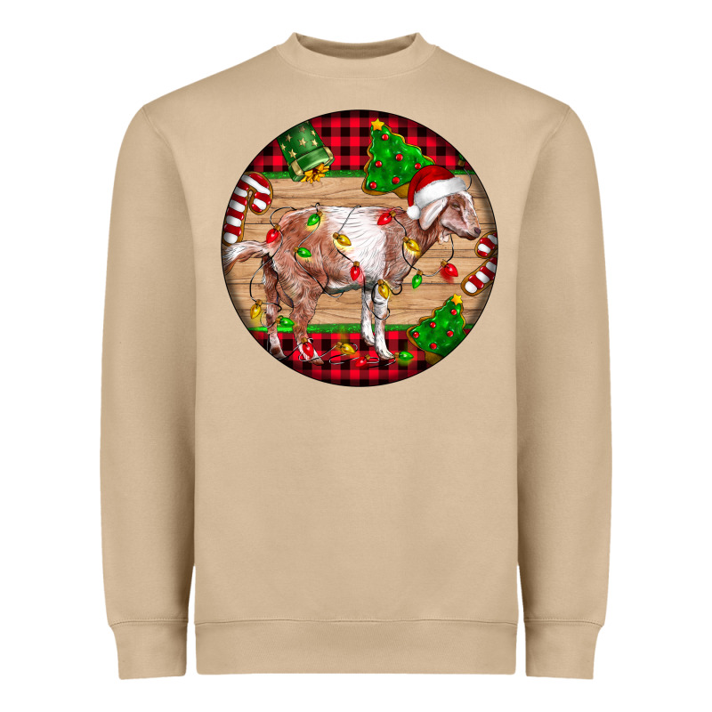 Nubian Goat Christmas Heavyweight Sweatshirt by LillyAllenDesigns | Teevron