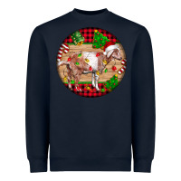 Navy Nubian Goat Christmas Heavyweight Sweatshirt - LillyAllenDesigns