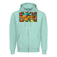 Seafoam bulldozer sippy Zipper Hoodie - Artiststas