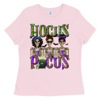 Bubblegum Pink Hocus Pocus with Skeletons Ladies Tee - texasbilliewilder
