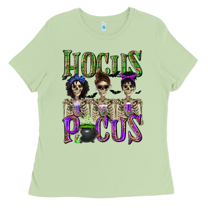 Hocus Pocus With Skeletons Ladies Tee by texasbilliewilder | Teevron