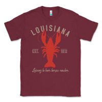 Burgundy Louisiana Crawfish T Laissez le bon temps rouler Classic Tee - longCreatives
