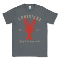 Charcoal Heather Louisiana Crawfish T Laissez le bon temps rouler Classic Tee - longCreatives