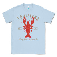 Dusty Blue Louisiana Crawfish T Laissez le bon temps rouler Classic Tee - longCreatives