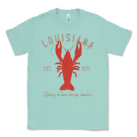 Seafoam Louisiana Crawfish T Laissez le bon temps rouler Classic Tee - longCreatives