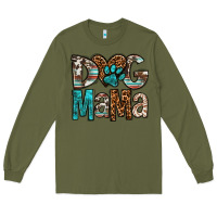 Army Green dog mama Long Sleeve Tee - OliviaCreatesArt